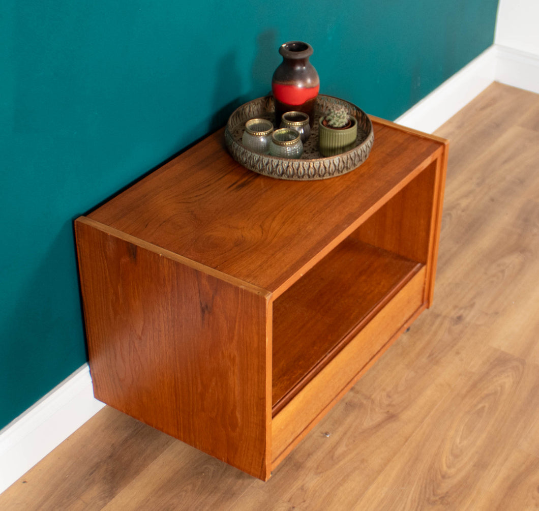 Retro Teak 1960s TV Cabinet Lamp Table Side Table