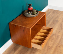 Load image into Gallery viewer, Retro Teak 1960s TV Cabinet Lamp Table Side Table