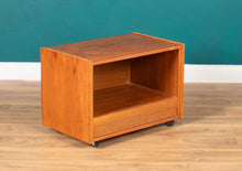 Load image into Gallery viewer, Retro Teak 1960s TV Cabinet Lamp Table Side Table