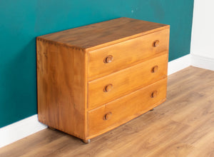 Vintage Restored Ercol Windsor Model 483 Chest Of Drawers Blonde Elm