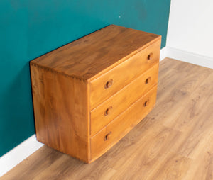 Vintage Restored Ercol Windsor Model 483 Chest Of Drawers Blonde Elm