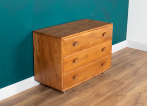 Vintage Restored Ercol Windsor Model 483 Chest Of Drawers Blonde Elm