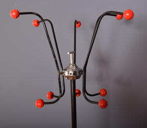 Vintage 1950s Retro Metal Coat Stand Coat Hook Umbrella Stand