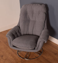 Load image into Gallery viewer, Retro Re-upholstered 1960s Scandinavian Swivel Chair Chrome Base Lounge Chair