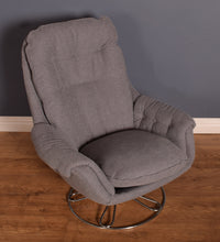 Load image into Gallery viewer, Retro Re-upholstered 1960s Scandinavian Swivel Chair Chrome Base Lounge Chair