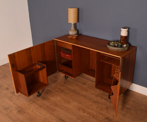 Retro Teak 1960s Sideboard Desk Compact Cabinet