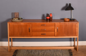 Retro Long Retro Teak 1960s Danish Style Sideboard