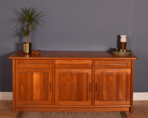 Retro Solid Teak Style Danish Long Sideboard By Skovby