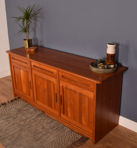 Retro Solid Teak Style Danish Long Sideboard By Skovby