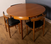 Load image into Gallery viewer, Retro Teak 1960s Hans Olsen &quot;Roundette&quot; Teak Dining Table &amp; 6 For Frem Rølje