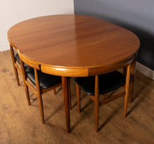 Load image into Gallery viewer, Retro Teak 1960s Hans Olsen &quot;Roundette&quot; Teak Dining Table &amp; 6 For Frem Rølje