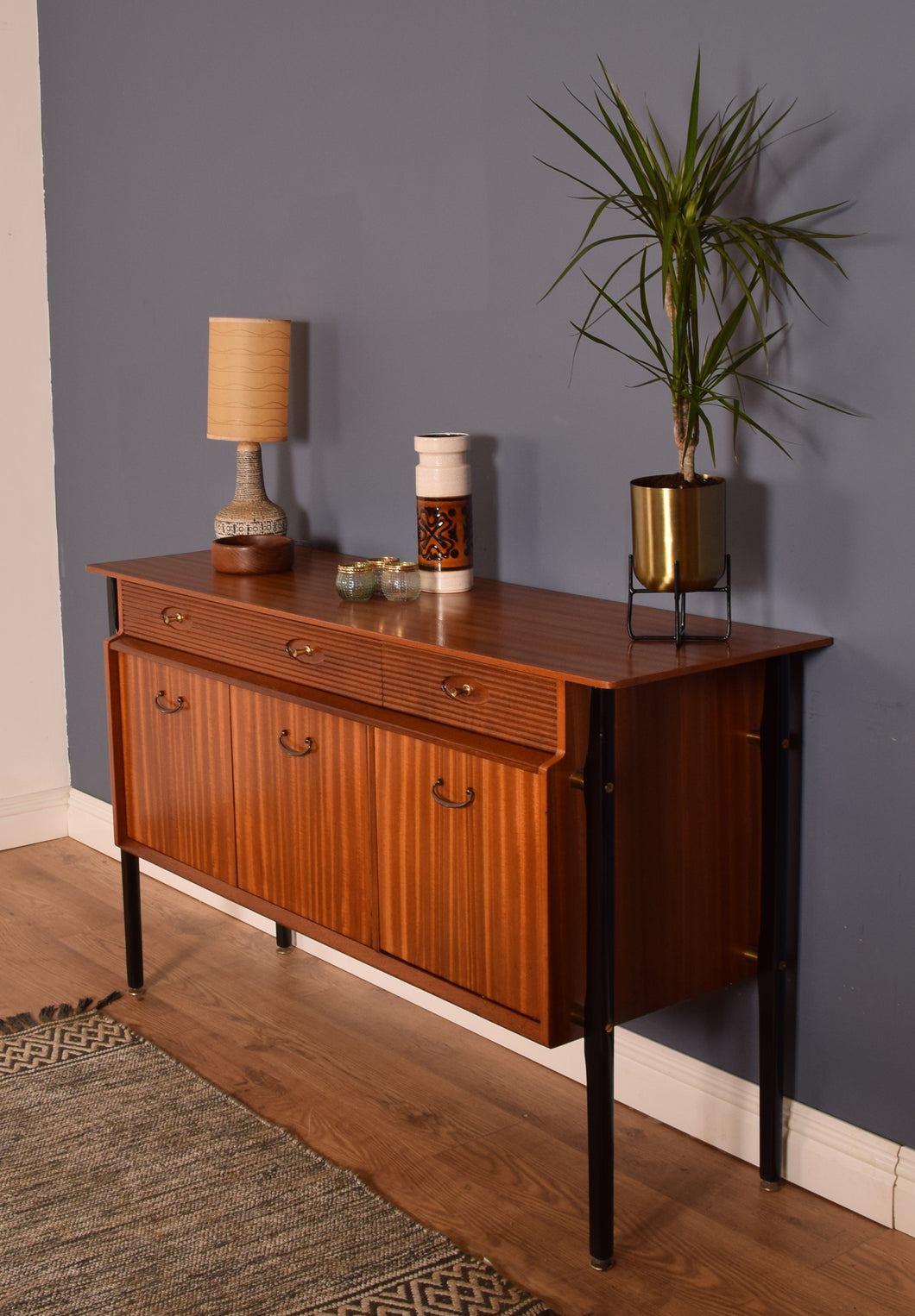 Retro Teak Ebonised 1950s Nathan Sideboard