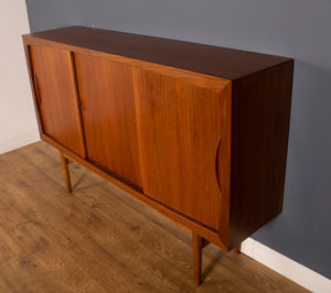 Retro Teak 1960s Danish Highboard Sideboard