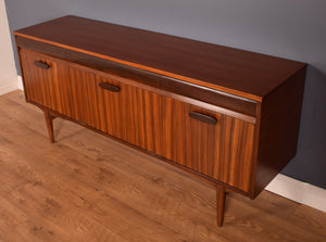 Retro Long Afromosia & Rosewood EON Elliots of Newbury RHF  1960s Sideboard