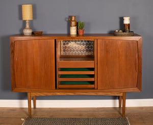 Retro Teak 1960s Danish Highboard Sideboard