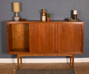 Retro Teak 1960s Danish Highboard Sideboard