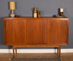 Retro Teak 1960s Danish Highboard Sideboard