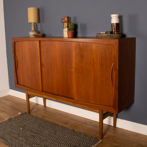 Retro Teak 1960s Danish Highboard Sideboard