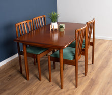 Load image into Gallery viewer, Retro Teak 1960s Meredew Dining Table &amp; 4 Chairs Mid Century