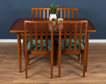 Load image into Gallery viewer, Retro Teak 1960s Meredew Dining Table &amp; 4 Chairs Mid Century