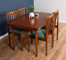 Load image into Gallery viewer, Retro Teak 1960s Meredew Dining Table &amp; 4 Chairs Mid Century