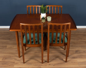 Retro Teak 1960s Meredew Dining Table & 4 Chairs Mid Century