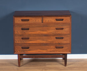 Retro Rosewood 1960s Danish Mid Century Chest Of Drawers