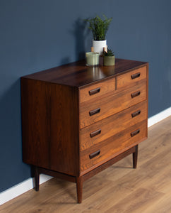 Retro Rosewood 1960s Danish Mid Century Chest Of Drawers