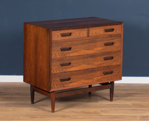 Retro Rosewood 1960s Danish Mid Century Chest Of Drawers