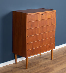 Retro Teak 1960s Danish Mid Century Chest Of Drawers