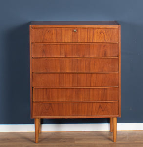 Retro Teak 1960s Danish Mid Century Chest Of Drawers