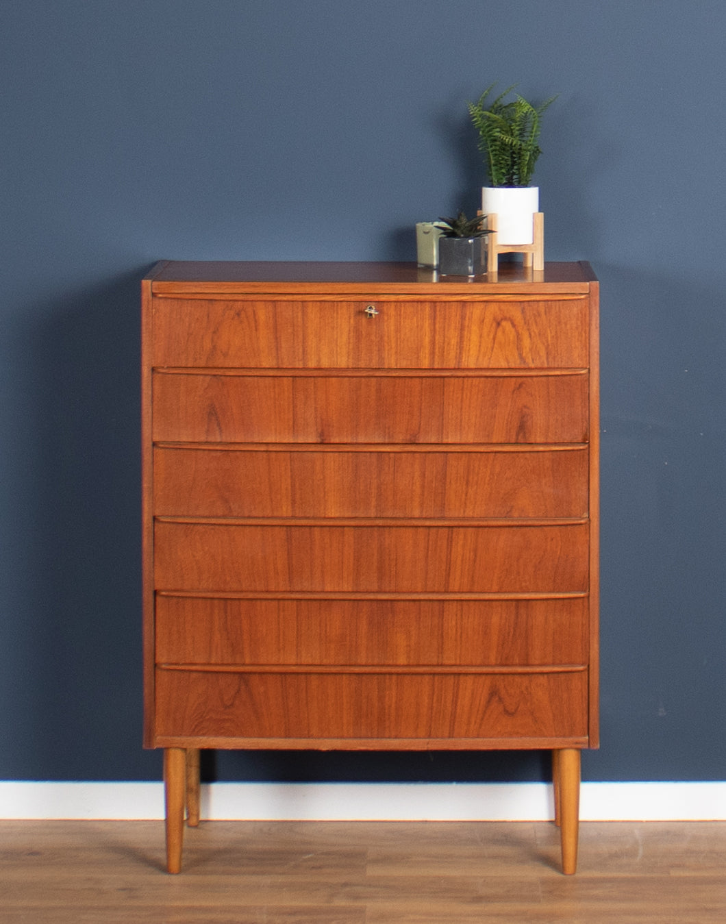 Retro Teak 1960s Danish Mid Century Chest Of Drawers