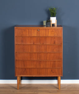 Retro Teak 1960s Danish Mid Century Chest Of Drawers