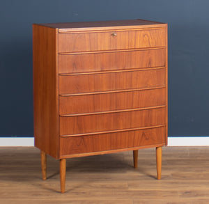 Retro Teak 1960s Danish Mid Century Chest Of Drawers