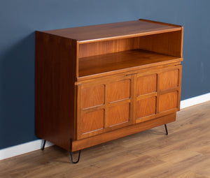 Retro Teak 1960s Nathan Squares TV/Media Cabinet Mid Century Sideboard On Hairpin Legs