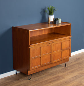 Retro Teak 1960s Nathan Squares TV/Media Cabinet Mid Century Sideboard On Hairpin Legs