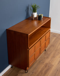 Retro Teak 1960s Nathan Squares TV/Media Cabinet Mid Century Sideboard On Hairpin Legs