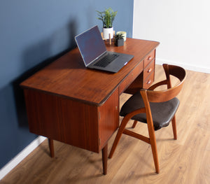 Retro Teak 1960s Danish Mid Century Desk Made In Denmark