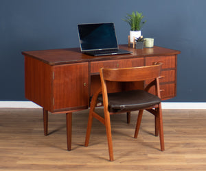 Retro Teak 1960s Danish Mid Century Desk Made In Denmark