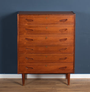 Retro Teak 1960s Danish Mid Century Chest Of Drawers Made In Denmark