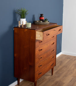 Retro Teak 1960s Danish Mid Century Chest Of Drawers Made In Denmark