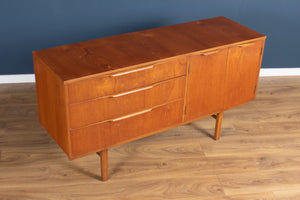 Retro Teak 1960s Mid Century Compact Short Sideboard By Stonehill