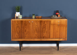 Retro 1960s Walnut & Rosewood Sideboard By Wrighton