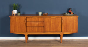 Retro Teak 1960s Jentique Mid Century Sideboard With Folded Handles