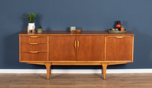 Retro 1960s Teak Jentique Mid Century Sideboard With Folded Handles