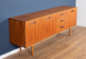 Retro Danish Teak Mid Century 1960s Long Sideboard