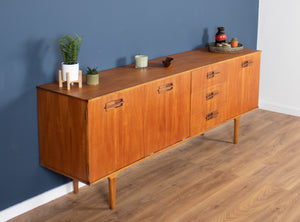 Retro Danish Teak Mid Century 1960s Long Sideboard