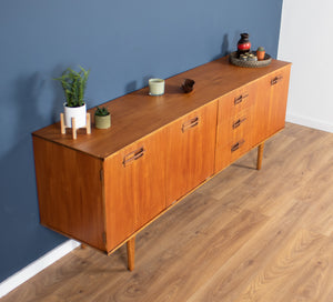 Retro Danish Teak Mid Century 1960s Long Sideboard