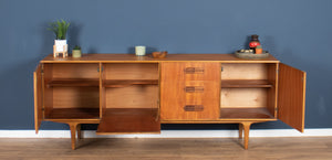 Retro Danish Teak Mid Century 1960s Long Sideboard