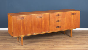 Retro Danish Teak Mid Century 1960s Long Sideboard